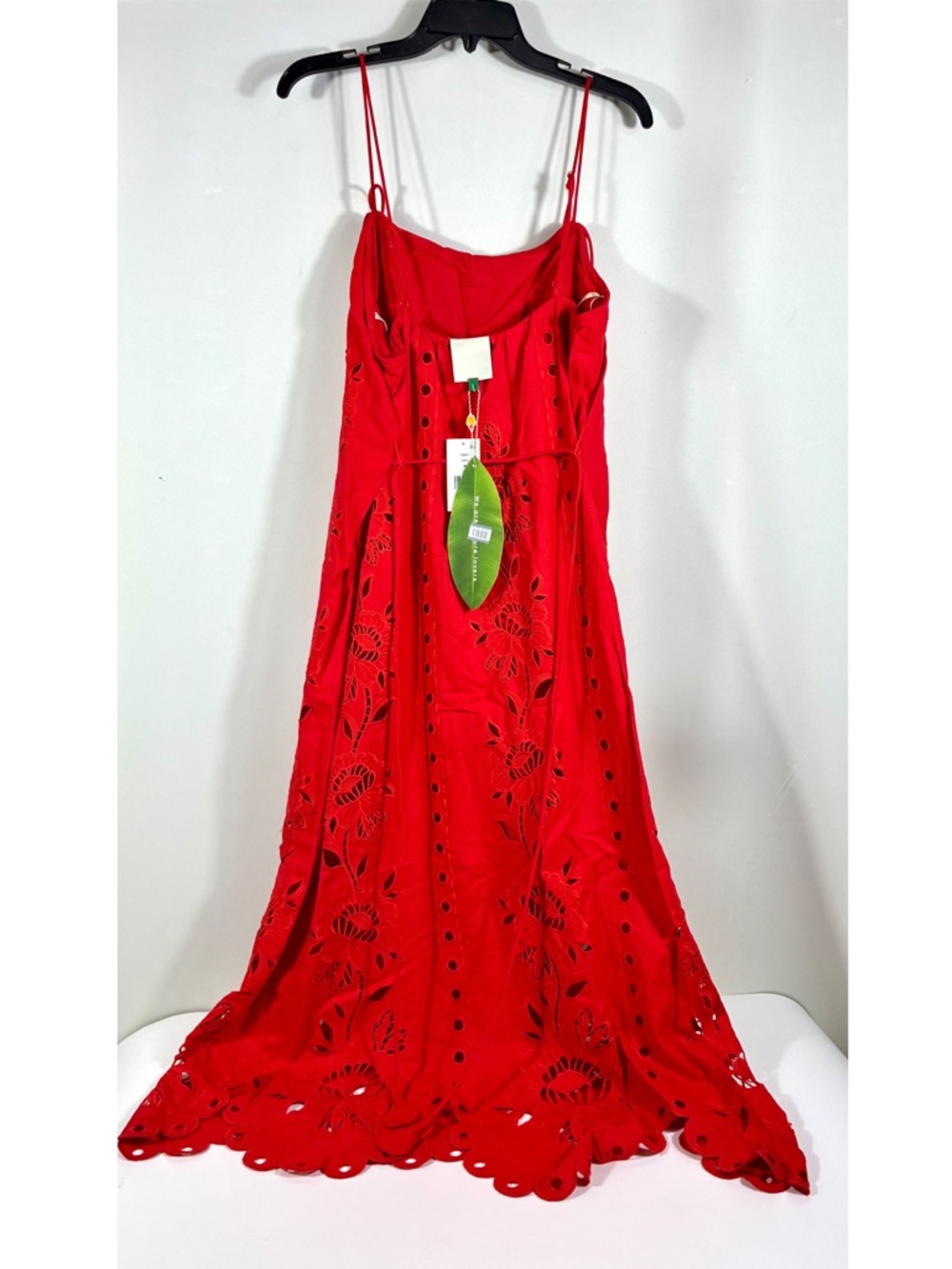 Farm Red Flowers Rio Richelieu Embroidered Sleeveless Maxi Dress Medium Small - Picture 4 of 16